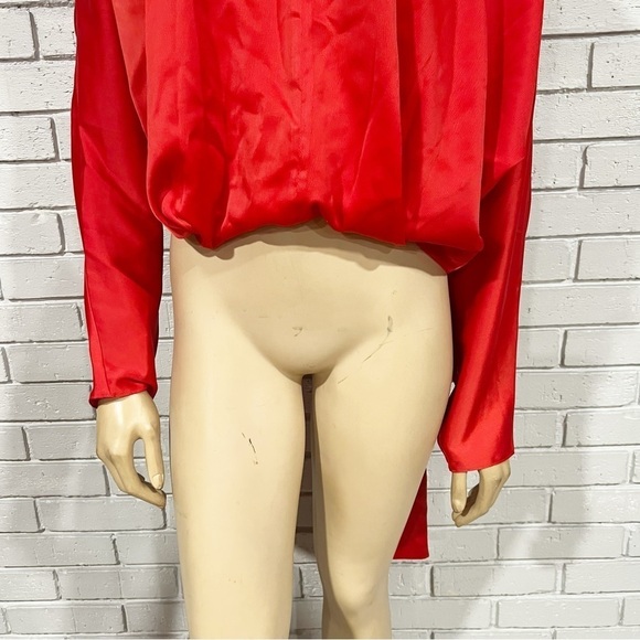 Asos Women’s Red Tie Wrap Front Top and Wide Leg Pants Set - Picture 5 of 14